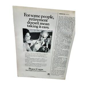 1985 Peace Corps Toughest Job You Will Ever Love Original Print Ad